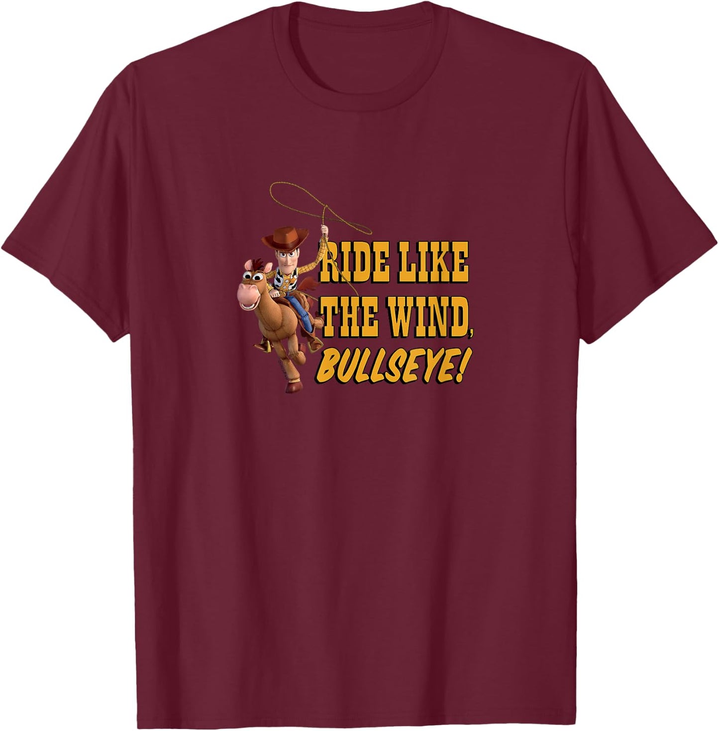 Toy Story - Ride Like The Wind Bullseye! T-Shirt - T-Shirt | Maroon