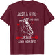 Horses And Jesus Lovers , Gift girls & women T-Shirt - T-Shirt | Maroon
