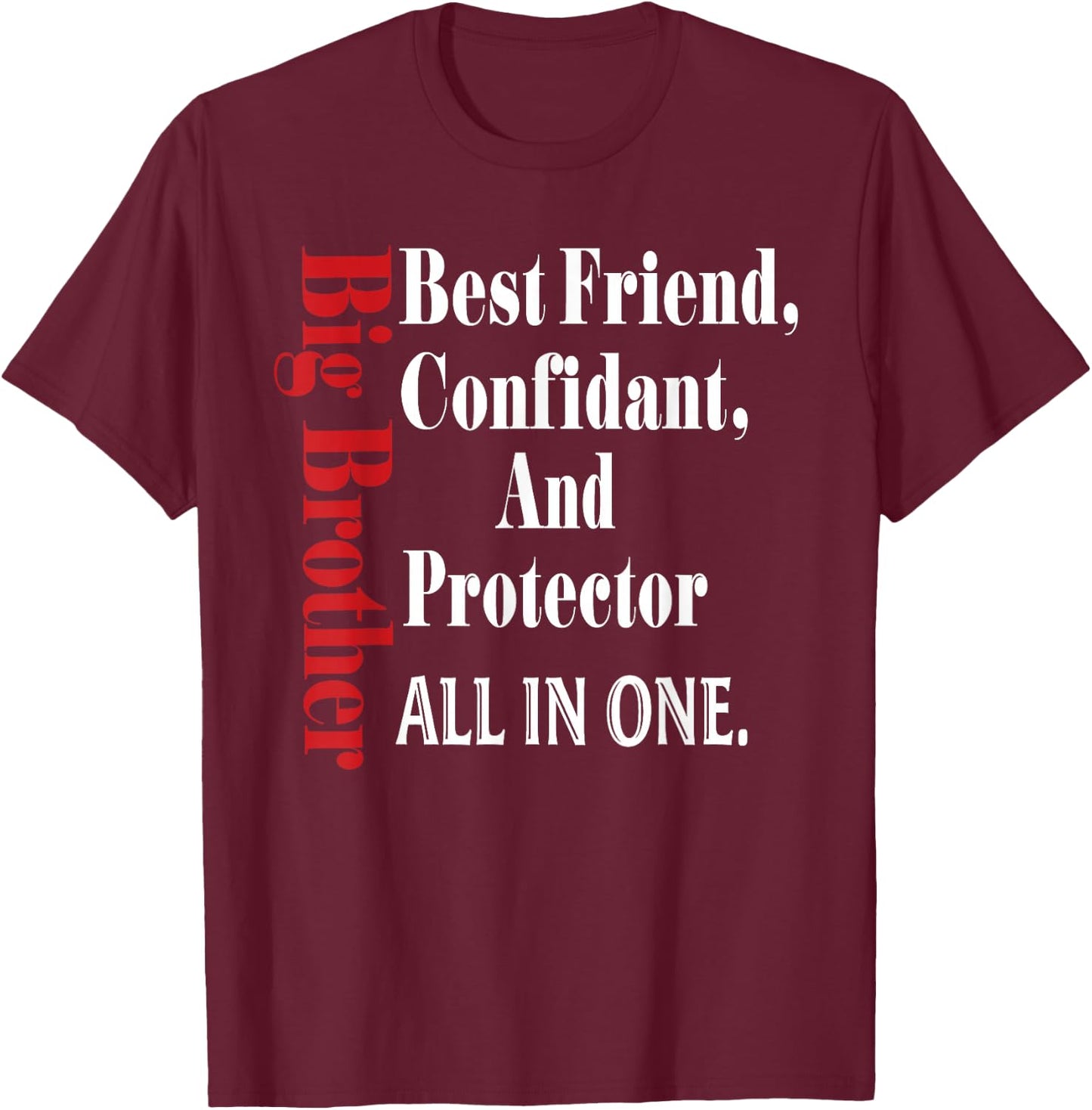 Funny Big Brother Definition Birthday Gifts Men Teens Youth T-Shirt - T-Shirt | Maroon