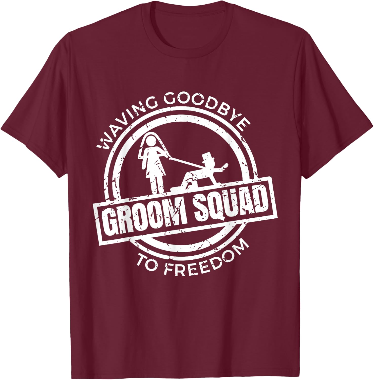 Groom Squad T Shirt | Bucks Groom Groomsmen | Bachelor Party T-Shirt - T-Shirt | Maroon
