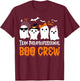 Team Paraprofessional Boo Crew Pumpkin Scary Halloween T-Shirt - T-Shirt | Maroon
