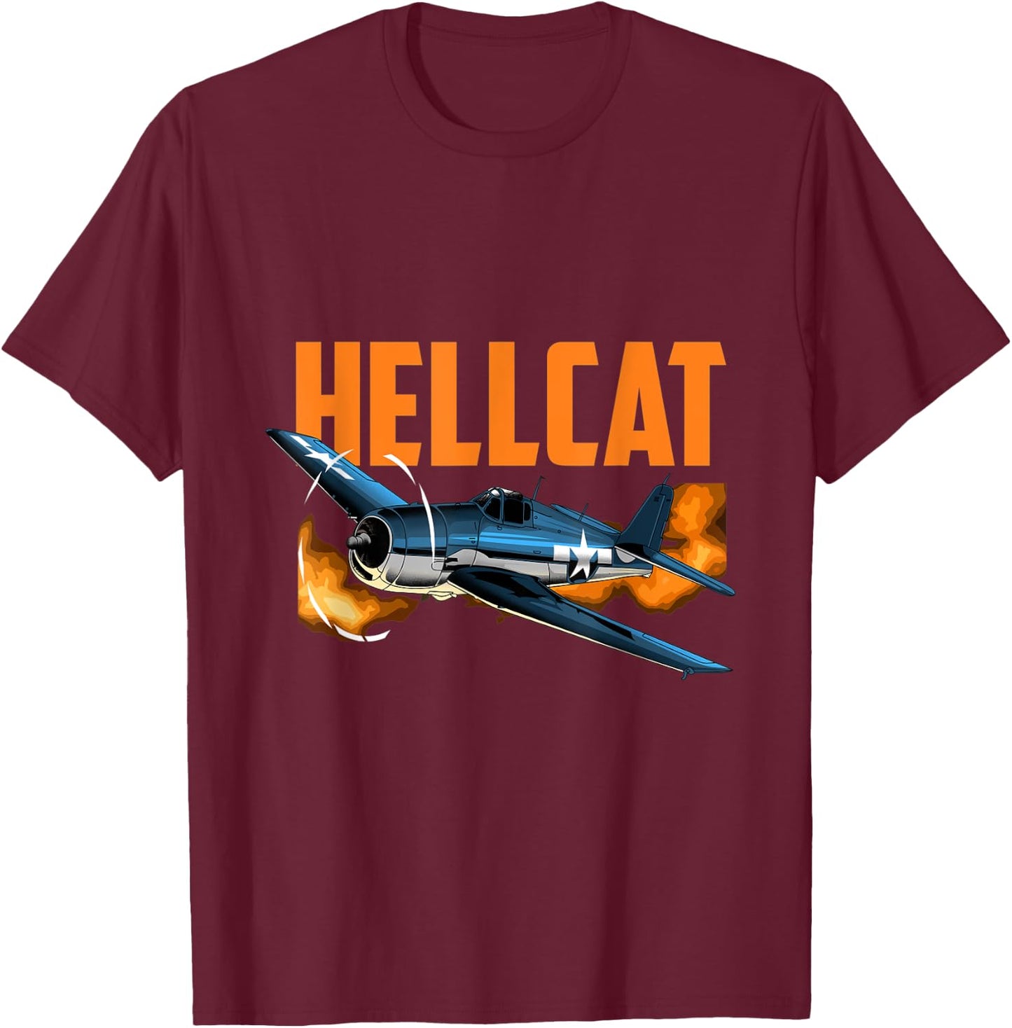 USA Military Warbird Airplane Hellcat WWII Vintage Fighter Women Kids T-Shirt - T-Shirt | Maroon