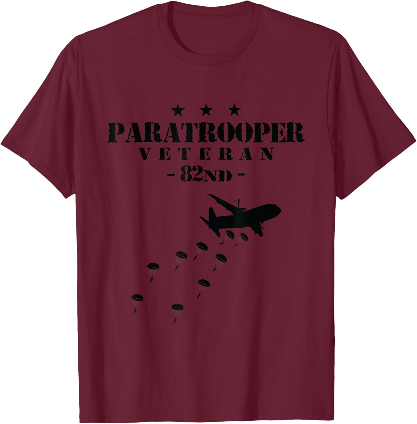 82nd Airborne Veteran Paratrooper T-Shirt - T-Shirt | Maroon