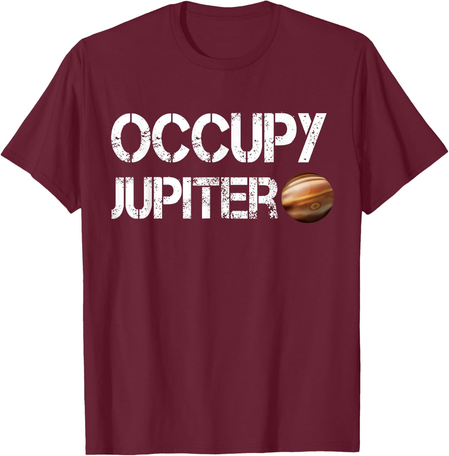 Occupy Jupiter Space Explorer T-Shirt - T-Shirt | Maroon