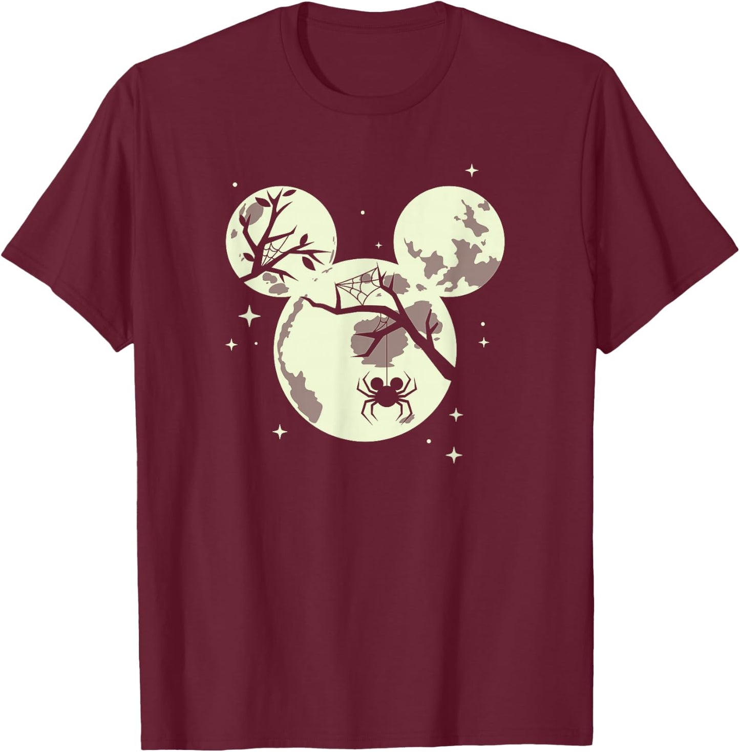 Disney - Halloween Mickey Moon T-Shirt - T-Shirt | Maroon