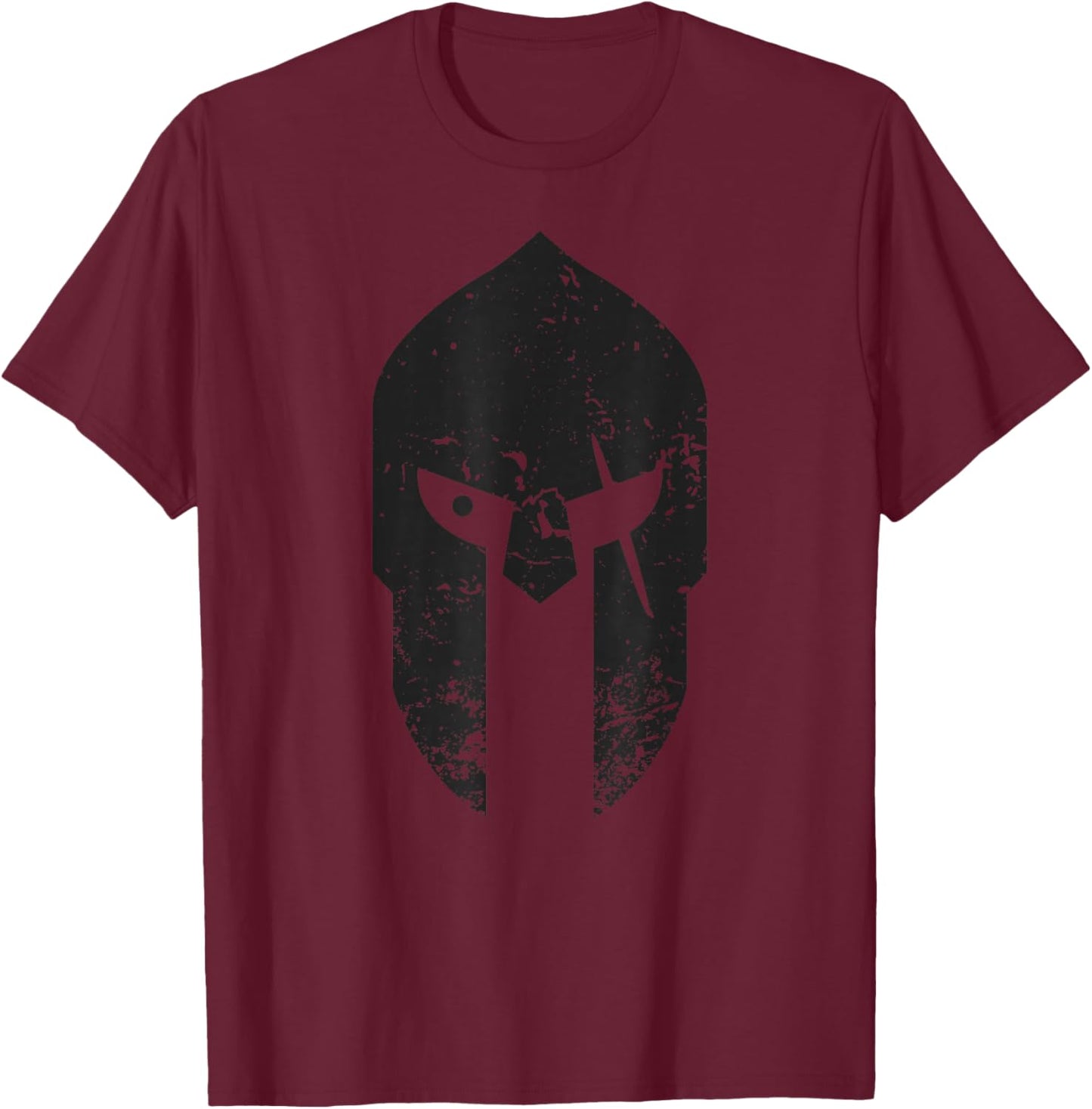 Spartan Helmet | Ancient Greek T-Shirt - T-Shirt | Maroon