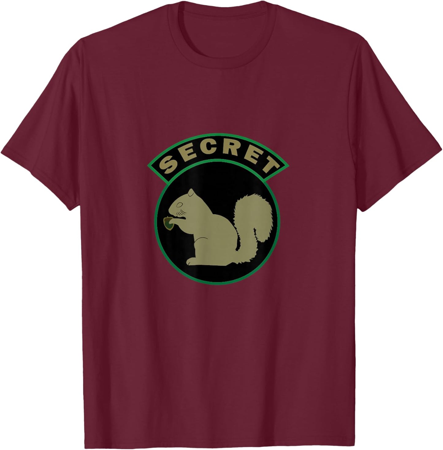 Secret Squirrel Intelligence Air Force DOD Patch T-Shirt - T-Shirt | Maroon