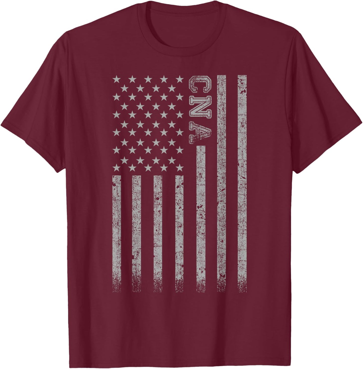 CNA American Flag T-Shirt - T-Shirt | Maroon