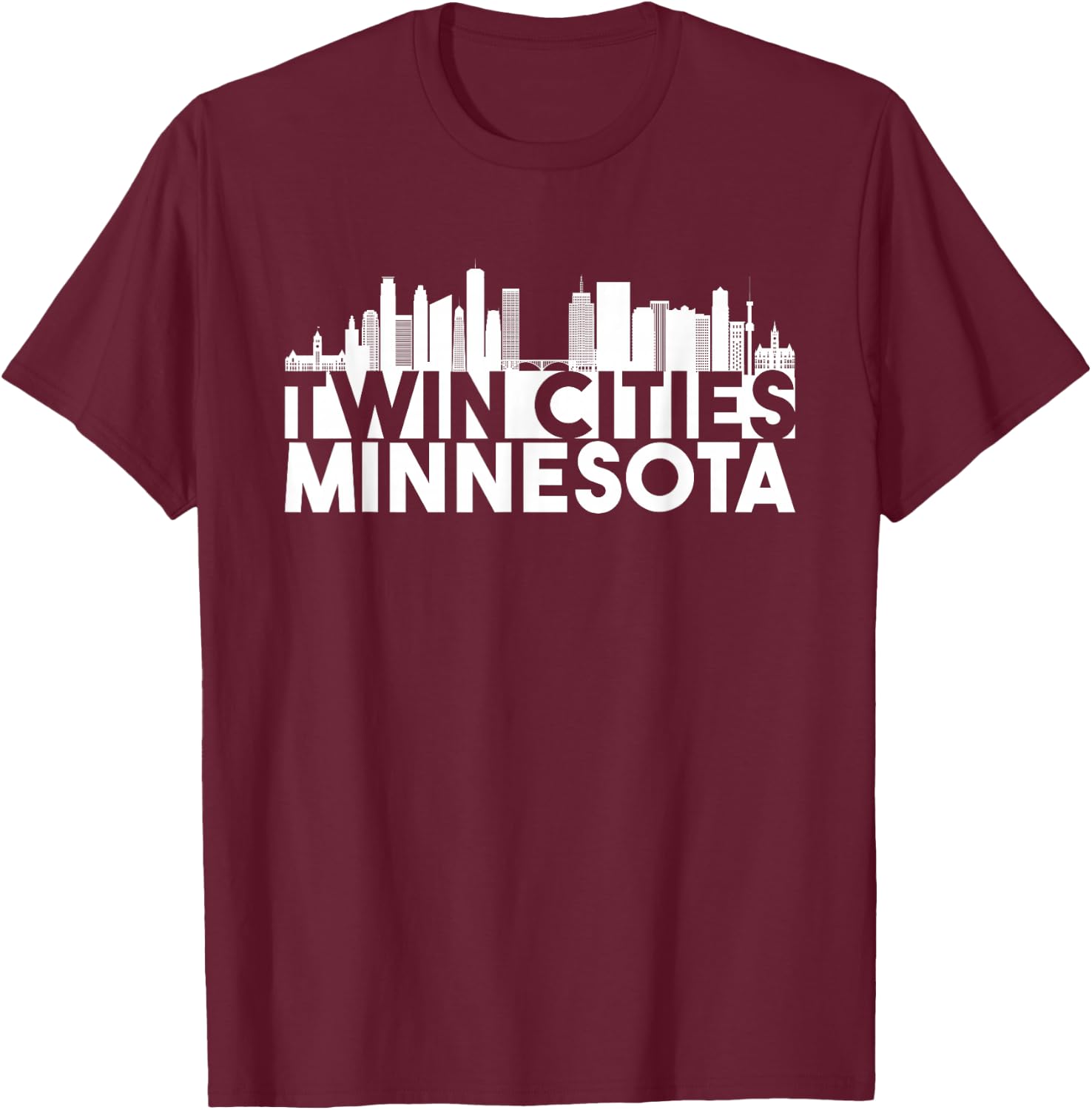 City Pride Twin Cities Minnesota Tourist Souvenir T-Shirt - T-Shirt | Maroon