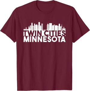 City Pride Twin Cities Minnesota Tourist Souvenir T-Shirt - T-Shirt | Maroon