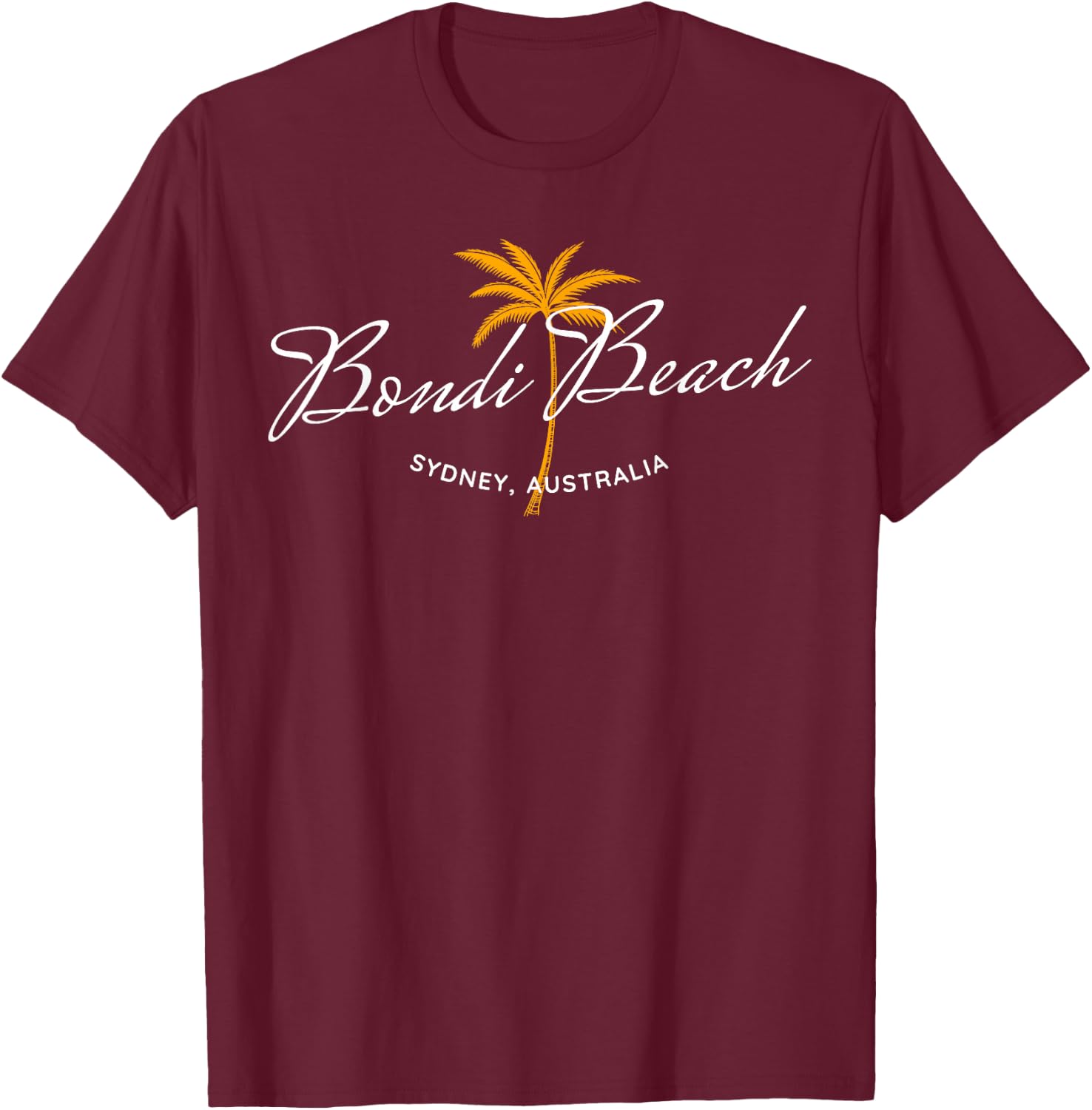 Bondi Beach Sydney Australia Retro T-Shirt - T-Shirt | Maroon