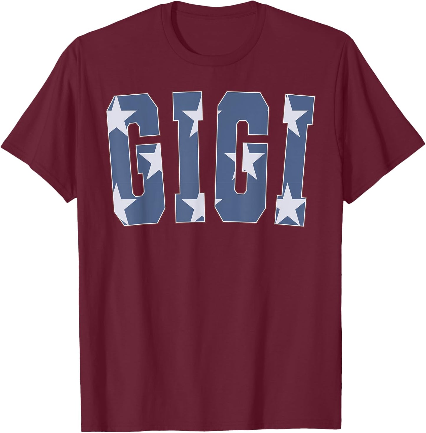 American Flag Gigi Matching Family 4th of July T-Shirt - T-Shirt | Maroon