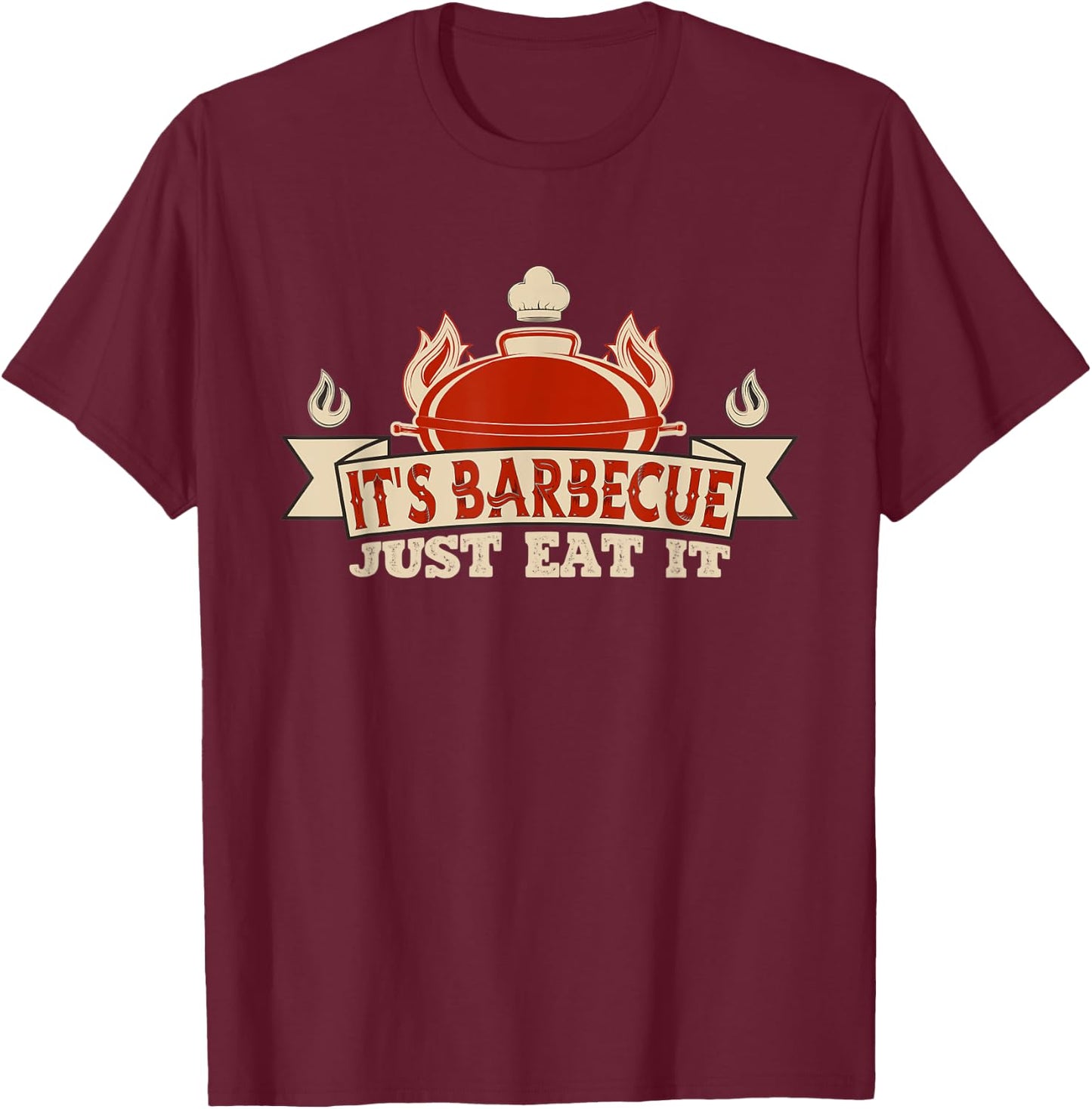 It's Barbecue Just Eat It Funny BBQ Timer Grill Lover Master T-Shirt - T-Shirt | Maroon