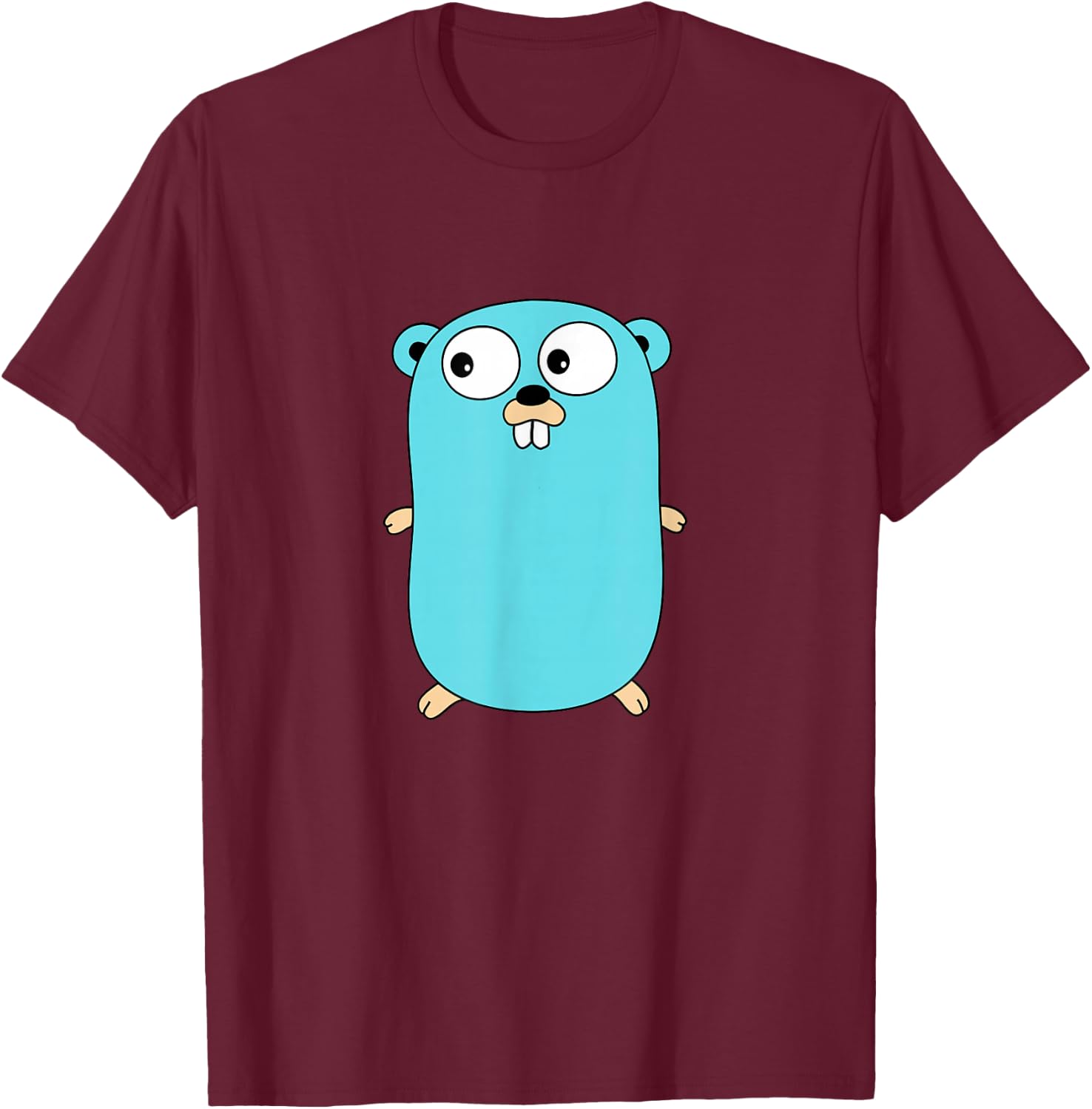 Golang gopher programmer T-Shirt - T-Shirt | Maroon