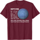 Neptune Planet Facts Space Explorer Astronomy Infographic T-Shirt - T-Shirt | Maroon