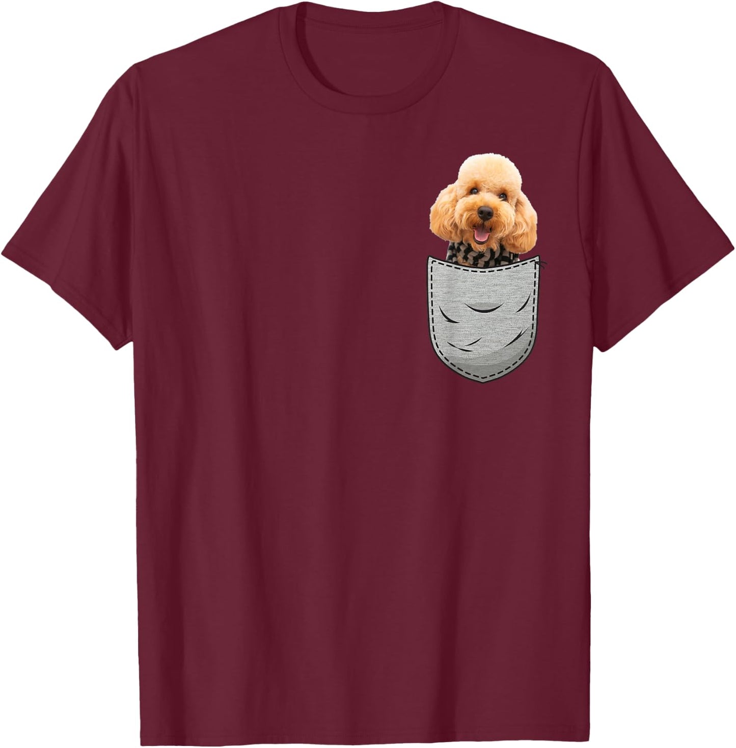 Cute Poodle Poodle Dog Caniche Dog Lover and T-Shirt - T-Shirt | Maroon