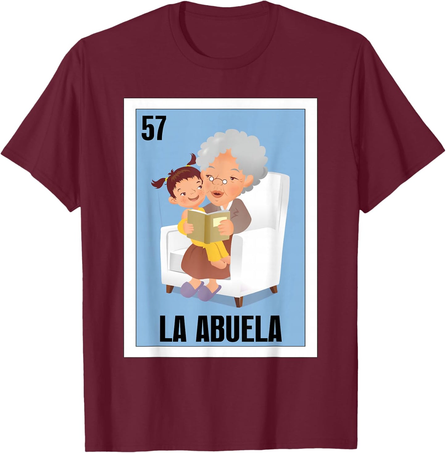 Funny Mexican Grandma Design - La Abuela T-Shirt - T-Shirt | Maroon
