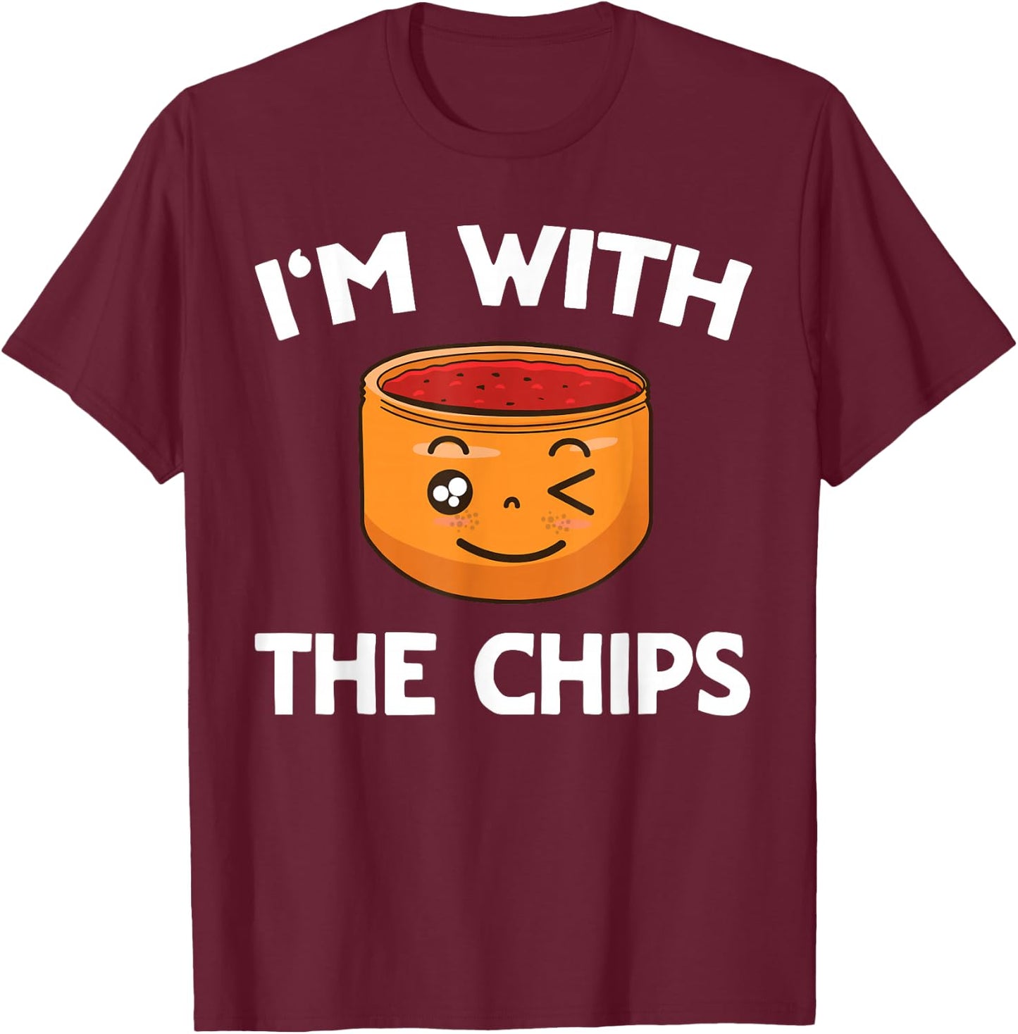 Chips & Salsa Matching His & Hers Couples T-Shirt - T-Shirt | Maroon