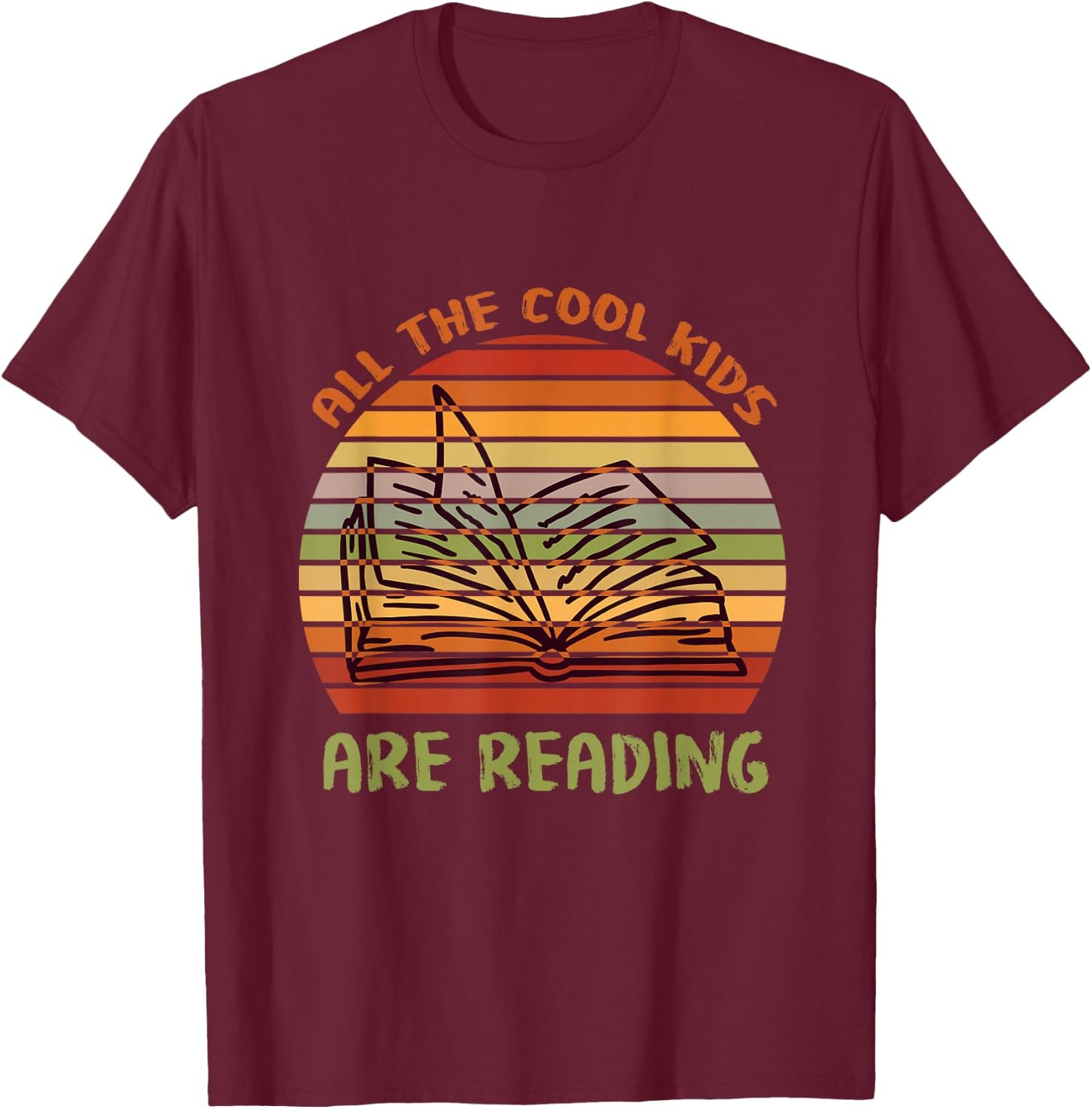Reading Quote Designs All The Cool Kids are Reading for Kids T-Shirt - T-Shirt | Maroon