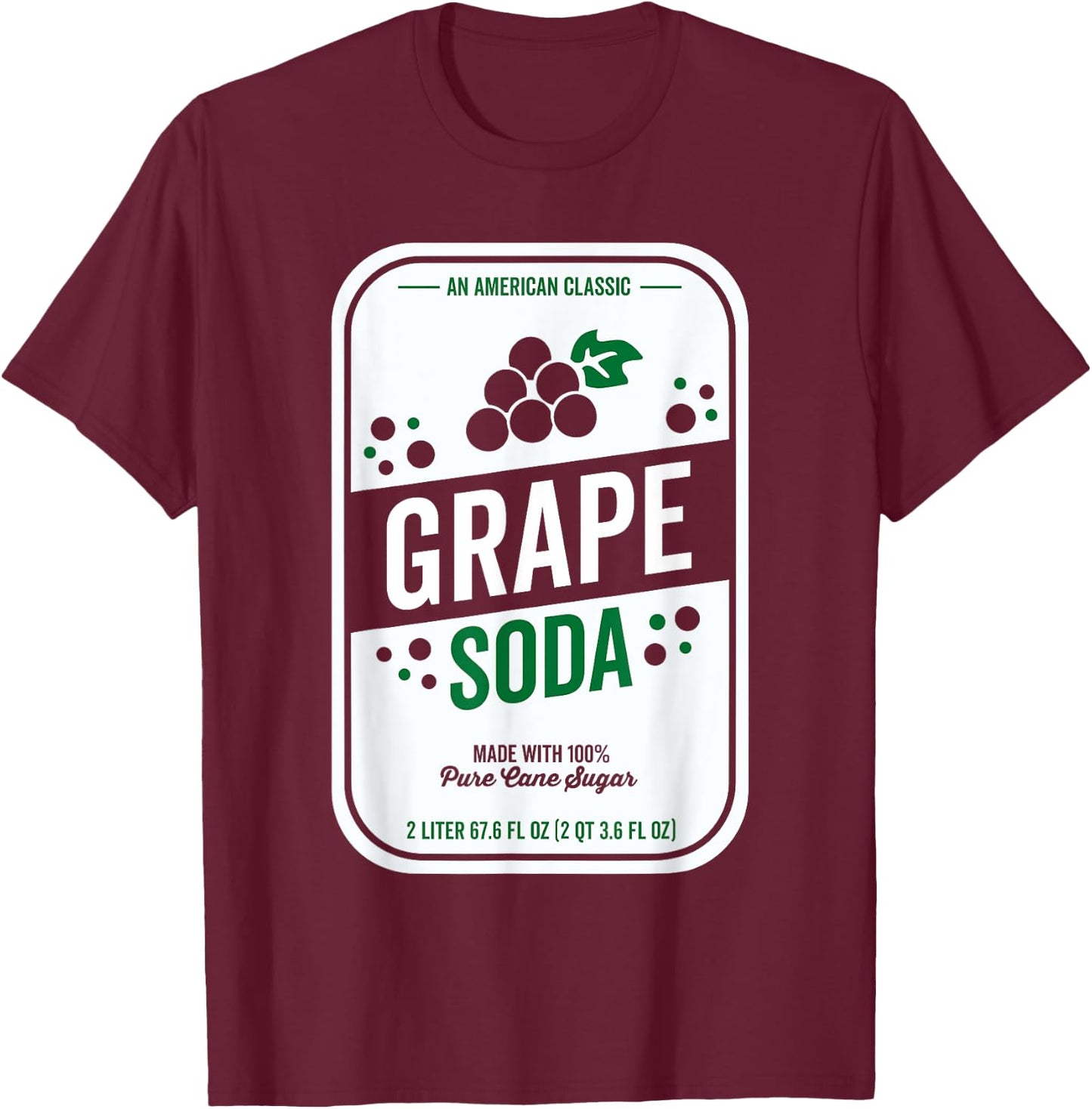 Soda Group Halloween Costume Grape Soda T-Shirt - T-Shirt | Maroon