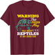 UAB KIDKIS Funny Reptile Lover - -Adults/Kids, Black, Short Sleeve, Small T-Shirt - T-Shirt | Maroon