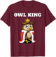 Owl King | Boys Owl | Owl T-Shirt - T-Shirt | Maroon