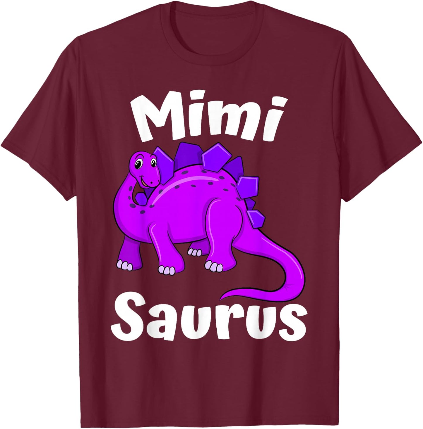 Mimisaurus Mimi Dinosaur Lover Dino Mother's Day T-Shirt - T-Shirt | Maroon