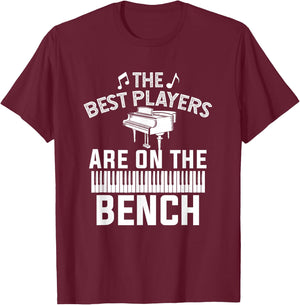 Funny Piano Player Art Men Women Musician Orchestra Teacher T-Shirt - T-Shirt | Maroon