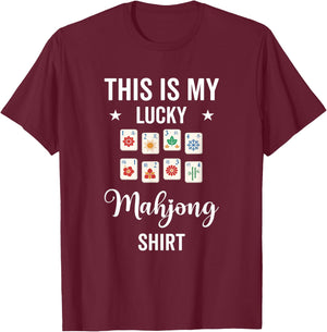 This is My Lucky Mahjong Shirt T-Shirt - T-Shirt | Maroon