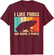 Cute Frog Design For Toad Lover Men Women Amphibian Animals T-Shirt - T-Shirt | Maroon
