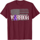 Hodgkins Lymphoma Warrior Awareness - American Flag T-Shirt - T-Shirt | Maroon