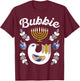Matching Family Hanukkah Pajama Top Dreidel & Menorah Bubbie T-Shirt - T-Shirt | Maroon