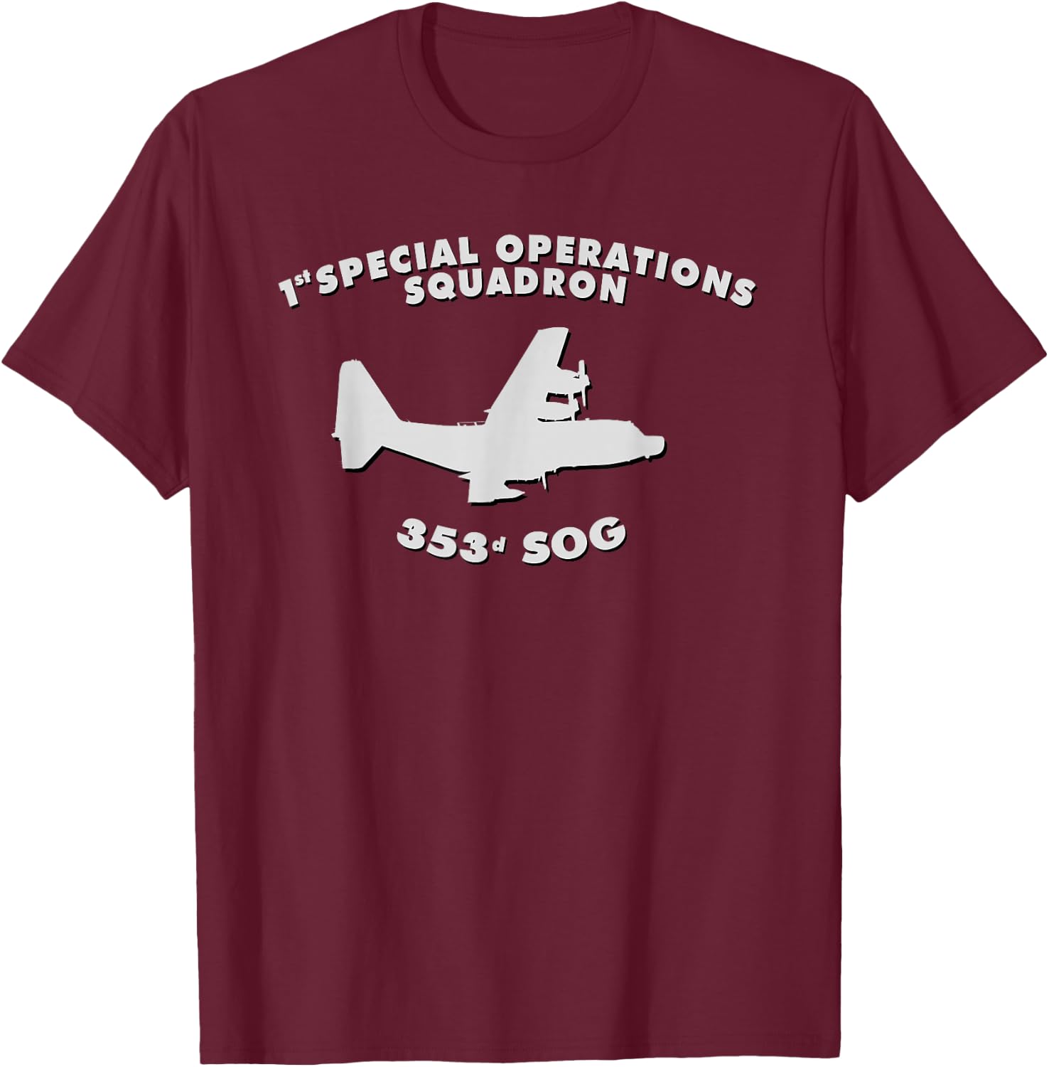 1st Special Operations Squadron MC-130 Combat Talon T-Shirt - T-Shirt | Maroon