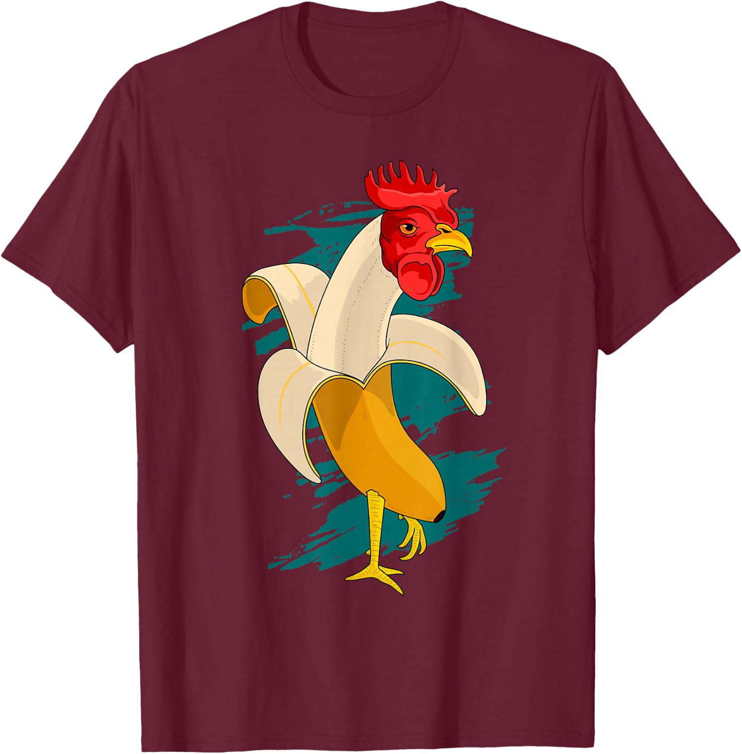 Chicken Banana Farming Chickens T-Shirt - T-Shirt | Maroon