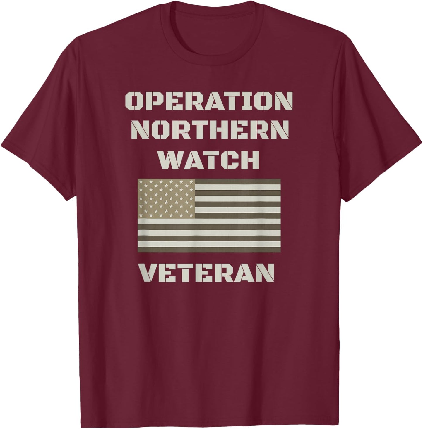 Operation Northern Watch Military Veteran T-Shirt - T-Shirt | Maroon