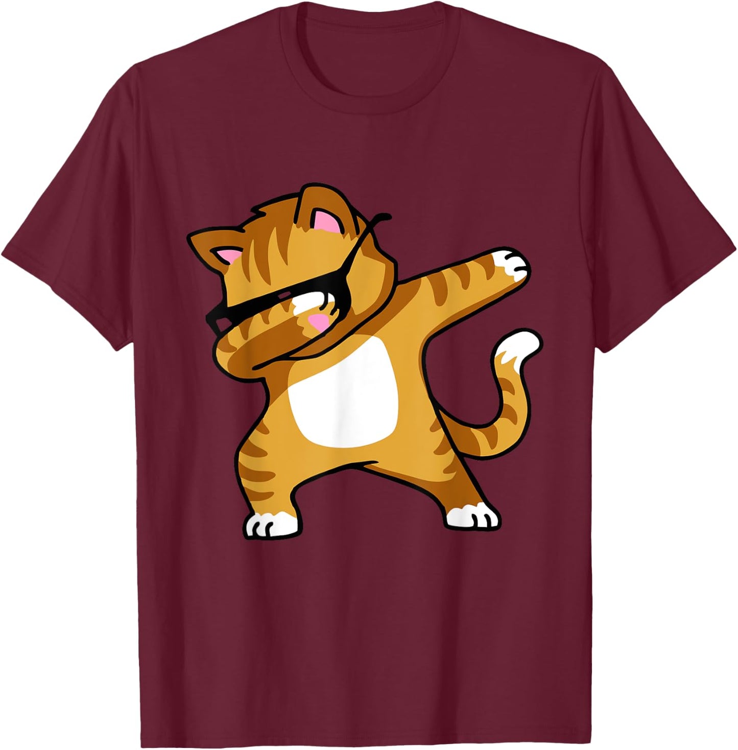 Kitten Funny Dab Kitty Funny Gift Dabbing Cat T-Shirt - T-Shirt | Maroon