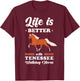 Life is better with Tennessee Walking Horse T-Shirt - T-Shirt | Maroon
