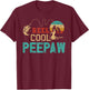 Reel Cool Peepaw vintage funny fishing rod gifts for Peepaw T-Shirt - T-Shirt | Maroon