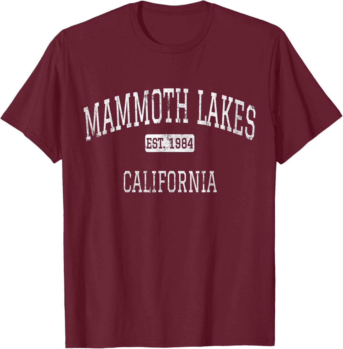 Mammoth Lakes California CA Vintage T-Shirt - T-Shirt | Maroon