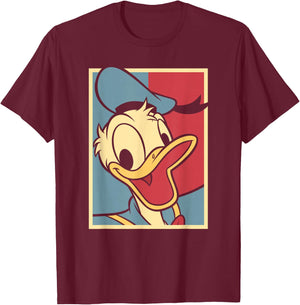 Disney Mickey Classic Donald Duck Big Face 4th of July T-Shirt - T-Shirt | Maroon