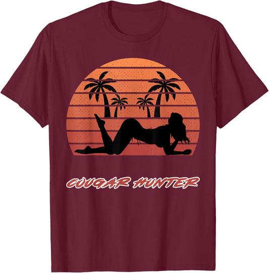 Cougar Hunter Shirt Hot Mom MILF EGirl Apparel T-Shirt - T-Shirt | Maroon