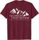 2 Side Colorado Fourteeners Rocky Mountain State Hiker Trail T-Shirt - T-Shirt | Maroon