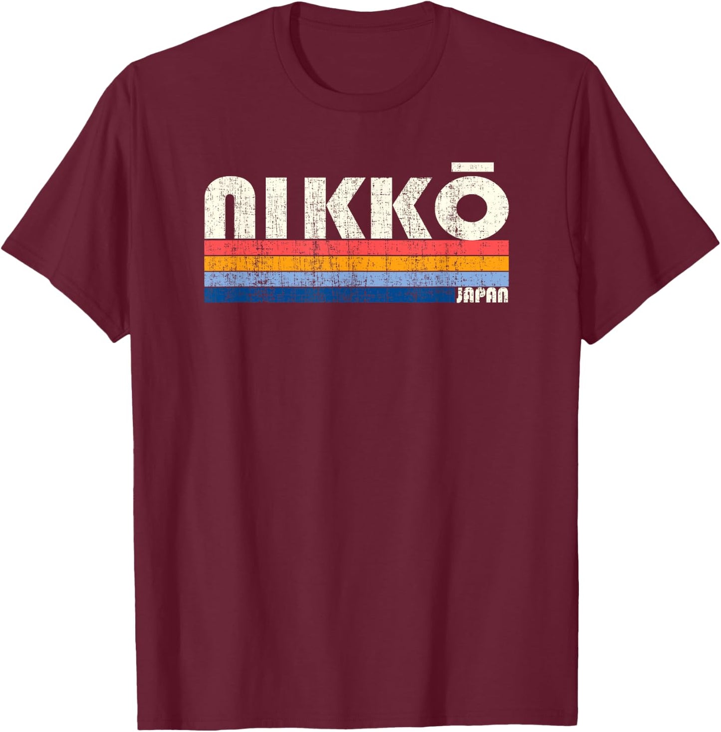Retro Vintage 70s 80s Style Nikko, Japan T-Shirt - T-Shirt | Maroon