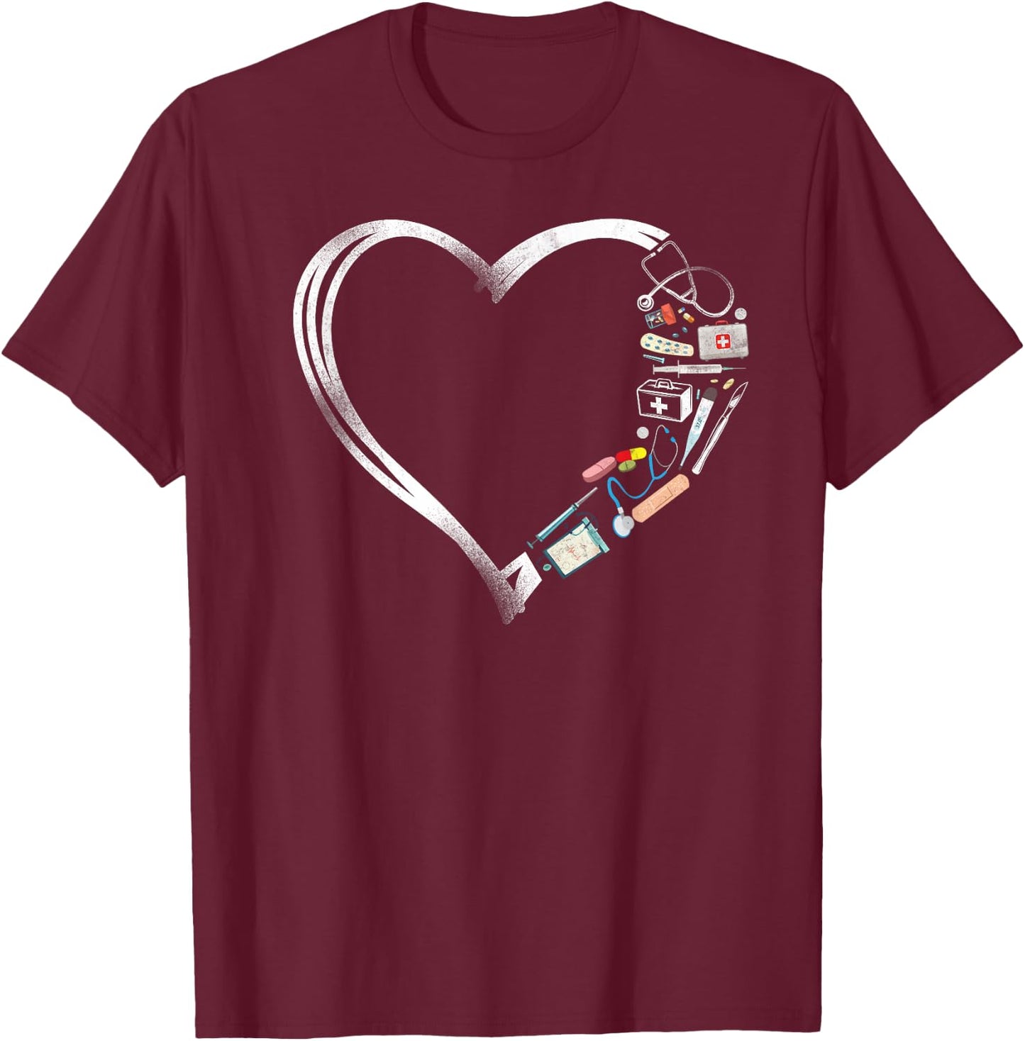 Certified Medical Assistant Heart Nurse Doctor CMA T-Shirt - T-Shirt | Maroon
