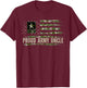Vintage Proud Army Uncle Camo American Flag Veteran Gift T-Shirt - T-Shirt | Maroon