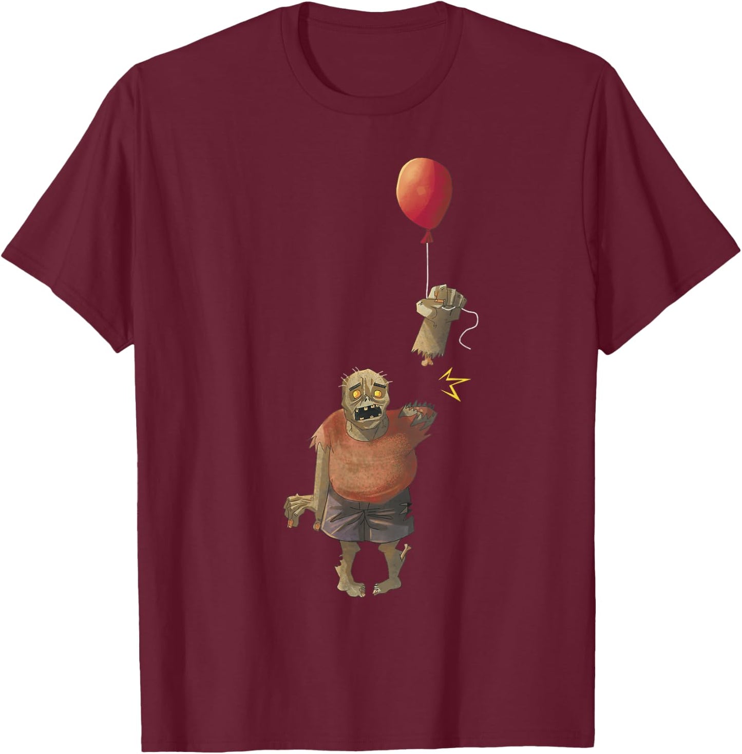 Zombie Birthday Party Shirt Funny Balloon Halloween Costume T-Shirt - T-Shirt | Maroon