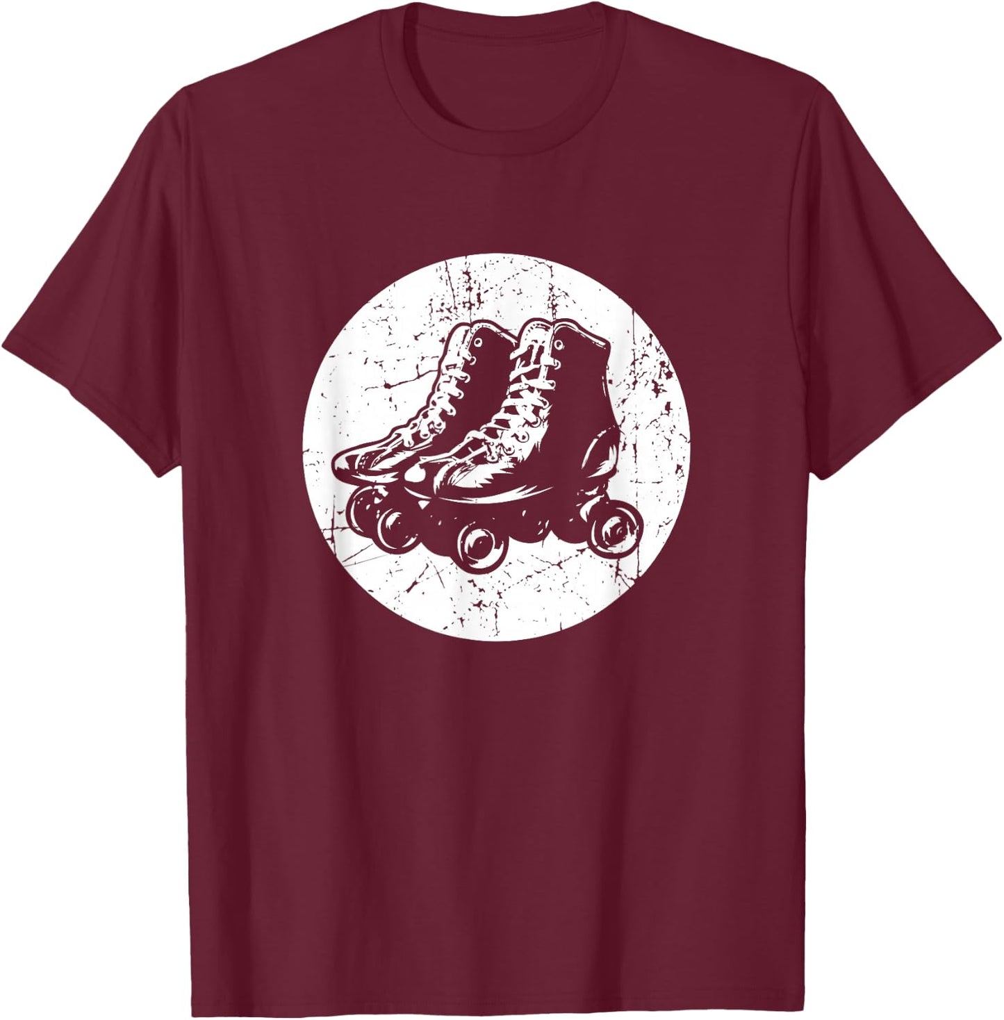 Retro Roller Skates for Roller Skaters T-Shirt - T-Shirt | Maroon