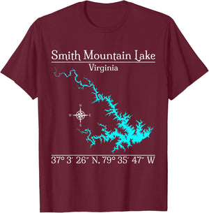 Smith Mountain Lake T-Shirt - T-Shirt | Maroon