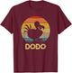 Dodo Retro Sunset Dodo Bird Silhouette Dodo Bird T-Shirt - T-Shirt | Maroon