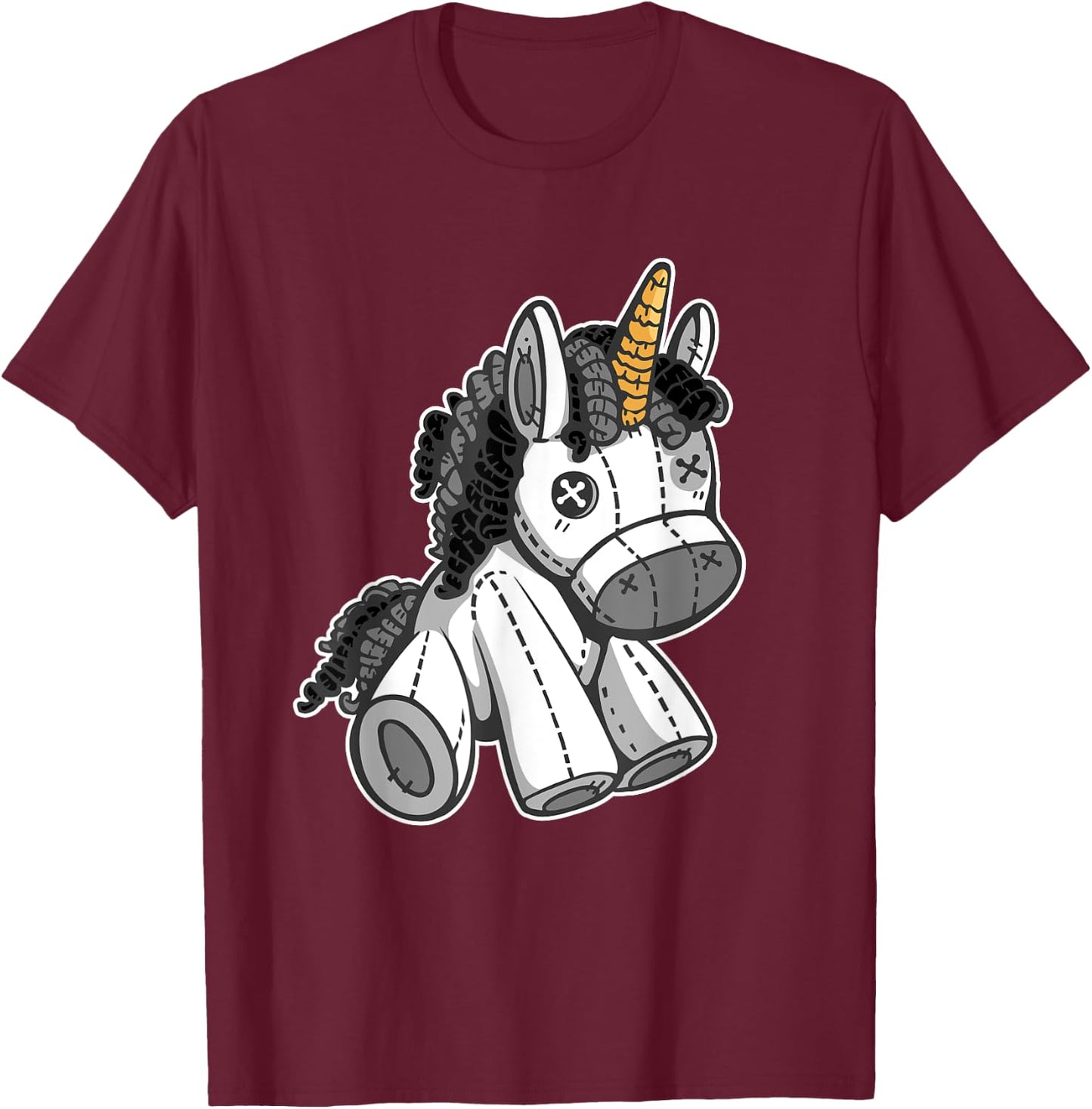 Gothic Unicorn Punk Heavy Rock Music Emo Goth Girl T-Shirt - T-Shirt | Maroon
